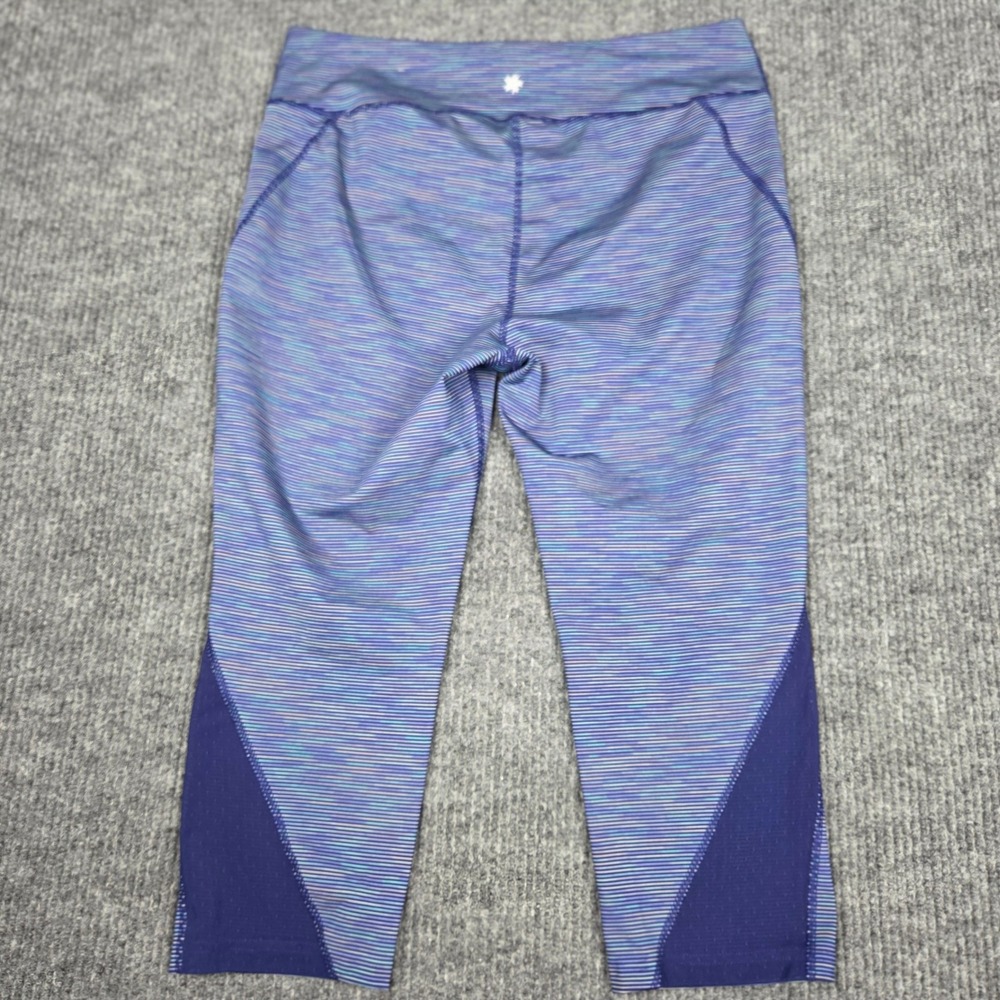 Tek Gear DryTek Womens XXL Crop Leggings Lot 2 Purple Stripe Abstract Splatter‎